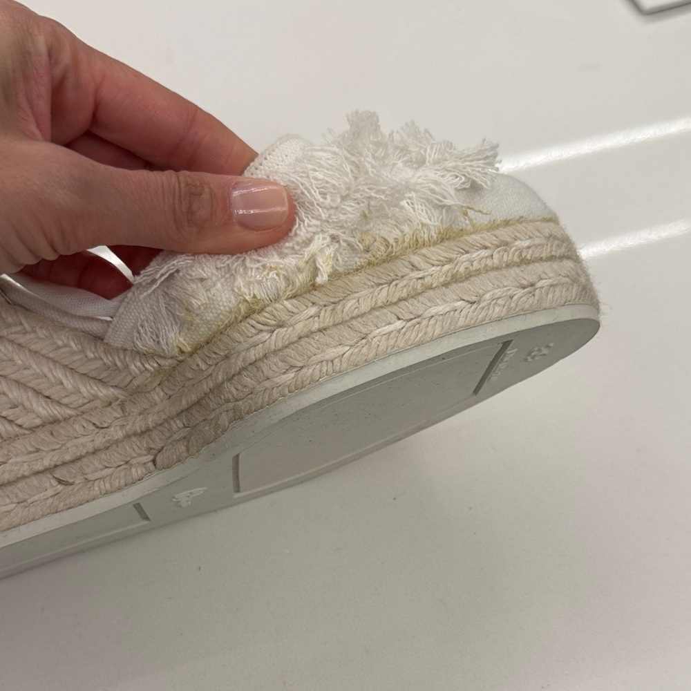 Castaner Cream Fringe Espadrille Wedge Sandals - Picture 5 of 5
